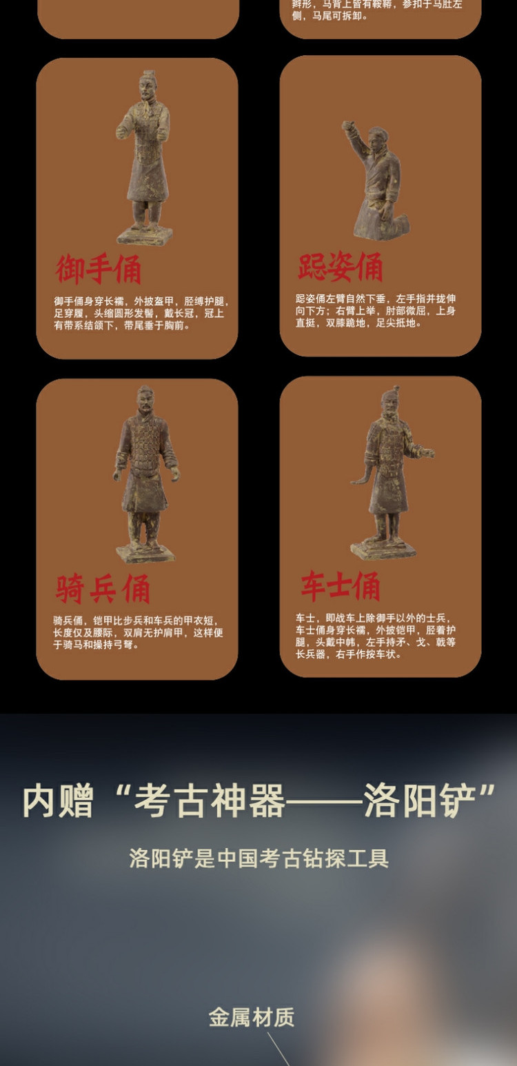 大号考古挖掘玩具文物青铜器兵马俑盲盒挖宝模型挖化石宝藏套装博物馆