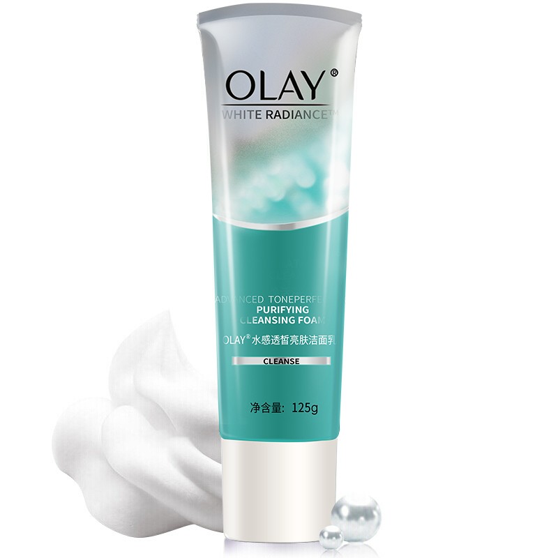 玉兰油（OLAY）洁面乳洗面奶女保湿控油滋润深层清洁水感透白透皙亮肤洁面乳 菁醇青春泡沫洗面奶洁面乳125g