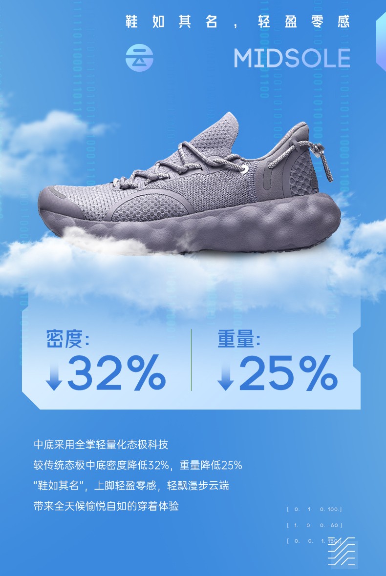 运动鞋跑步鞋_PEAK 匹克 AI态极云R1 男子跑鞋 E13917H