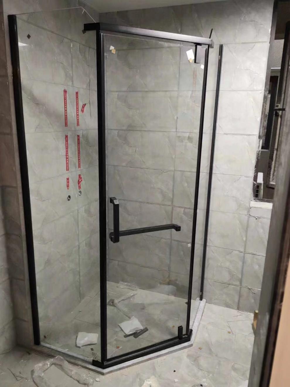 整体淋浴房浴室干湿分离卫生间玻璃隔断门沐浴房钻石型淋浴房定制钻石