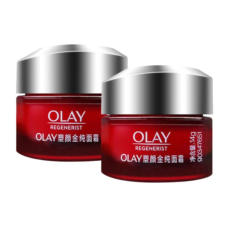 玉兰油（OLAY）Olay\\\/玉兰油新生塑颜金纯面霜14g面霜油皮适用保湿清爽礼物 4瓶