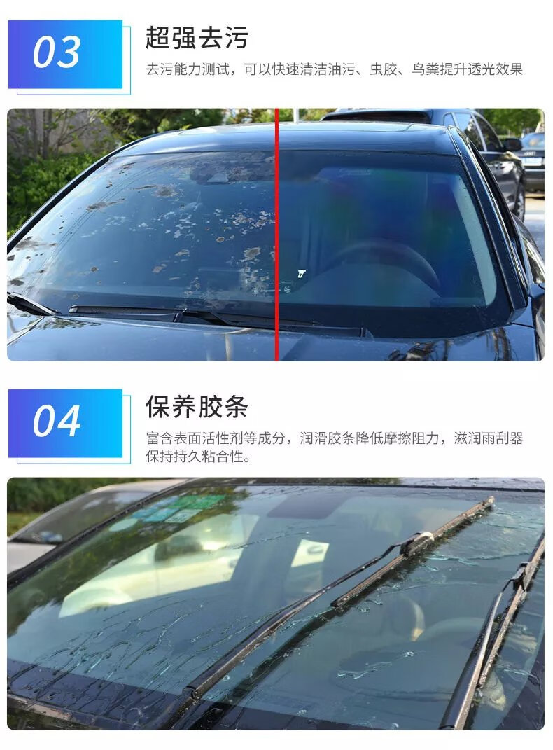 9，玻璃水汽車專用防雨鍍膜去汙去蟲膠去油膜四季通用防凍玻璃水 2601mL 【去汙/油膜蟲膠】2桶 0度 【零度以上使用】無襍質