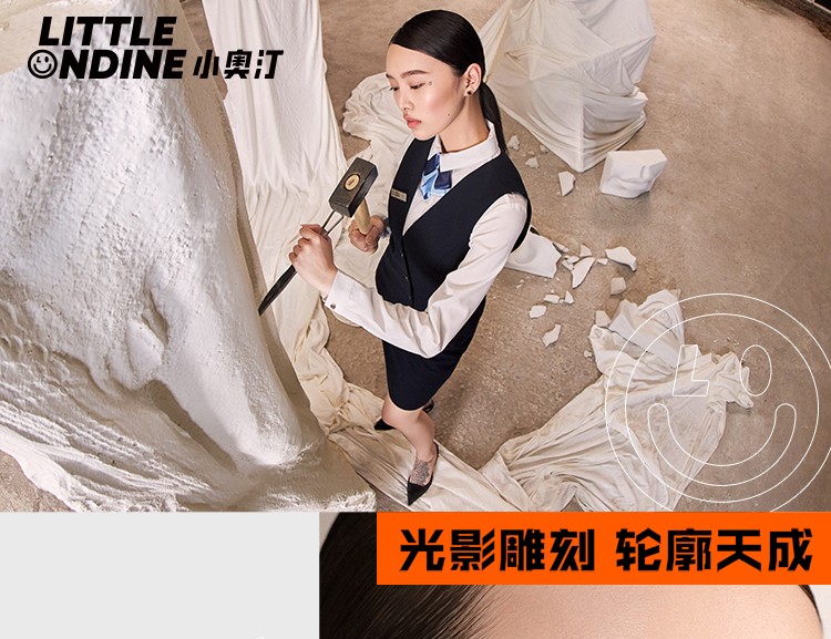 小奥汀（littleondine） 小奥汀雕塑家高光修容一体盘大卫修容盘哑光提亮鼻影阴影 01粉调白皙盘（适合白皮） 23.5g