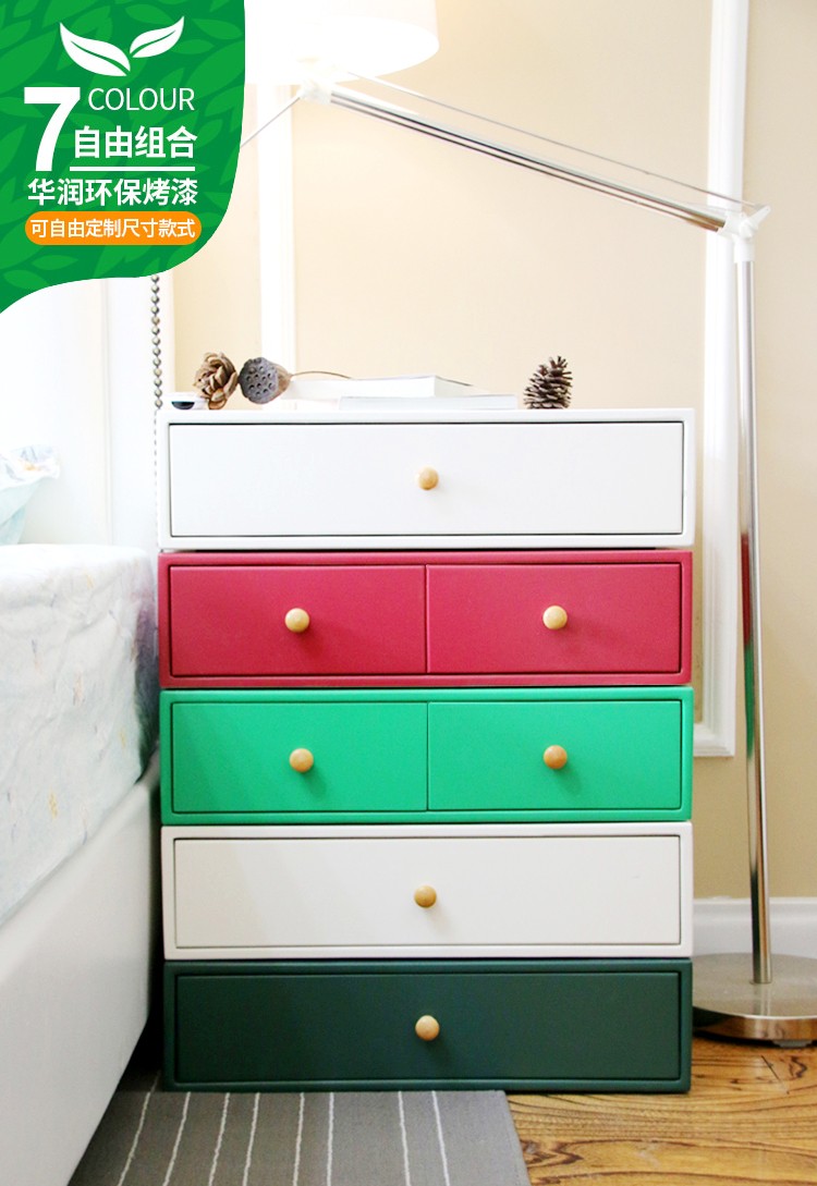 叶氏木语 斗柜 卧室五斗柜组合 轻奢斗柜实木储物柜床头抽屉柜卧室五斗橱北欧客厅简约收纳柜 白色单抽(550*400*140mm)