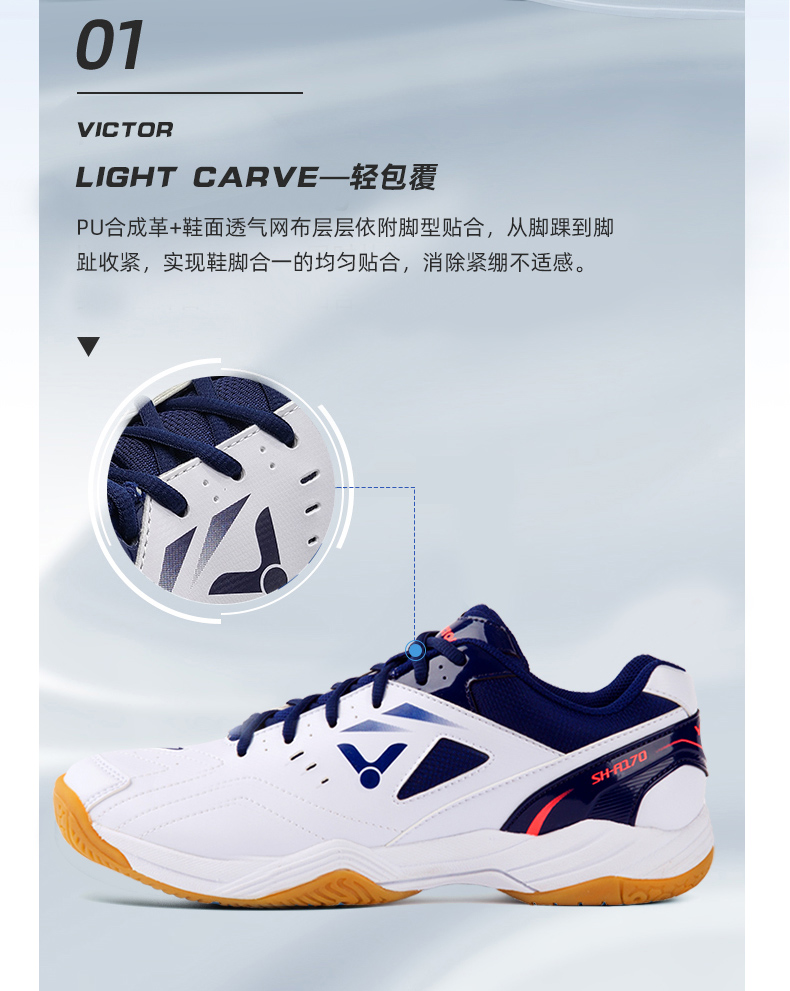 victor羽毛球鞋_VICTOR 威克多 中性款羽毛球鞋 A170