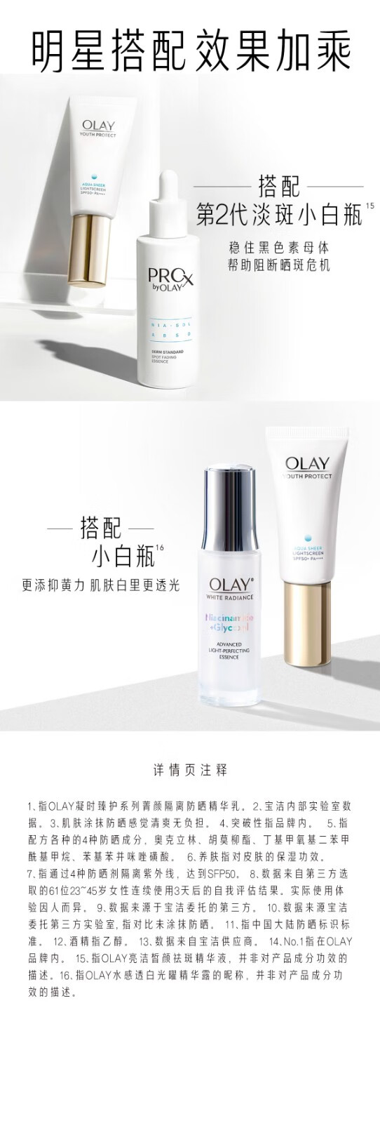 玉兰油（OLAY）防晒霜女三重防晒隔离露户外男女学生旅行防晒保湿亮肤补水护肤品 【spf50+】小白伞防晒霜10ml*2