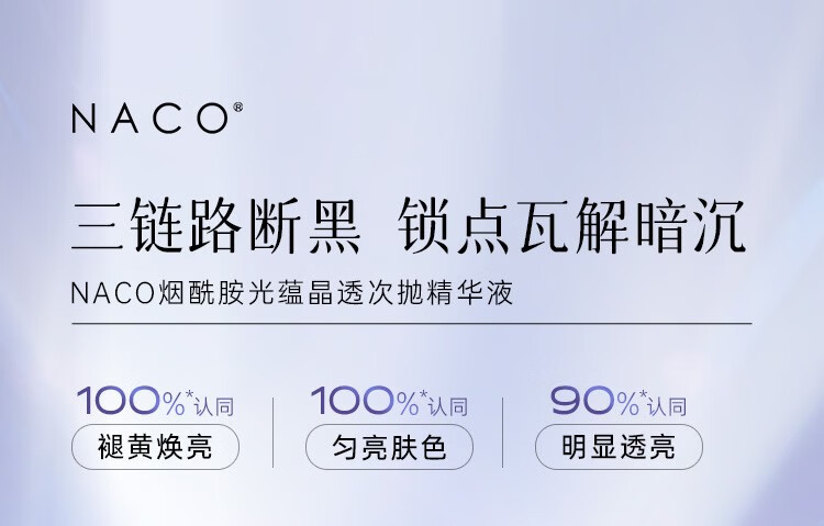 NACO烟酰胺原液精华提亮去暗沉补水保湿淡化痘印次抛面部精华 1盒(30支)+5支