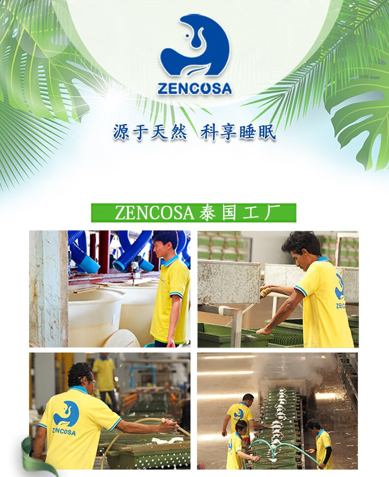 3，最科睡（zencosa）泰國進口天然乳膠枕頭頸椎枕睡眠低矮枕喜歡矮枕人群兒童青少年枕 灰色 60*35*3.5/5