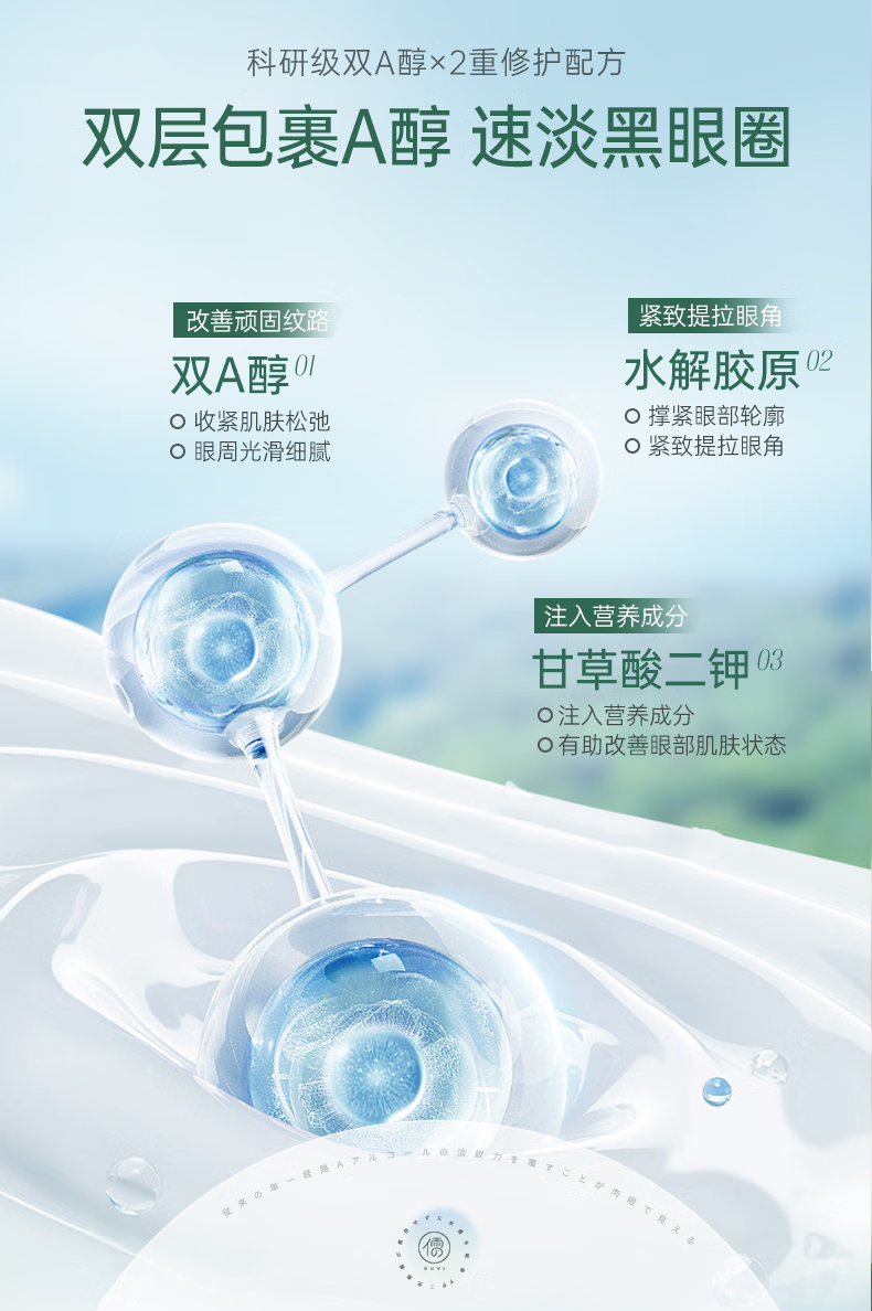 儒意（RUYI）眼膜贴淡化眼袋黑眼圈细纹提拉紧实致眼袋贴修护熬夜女男士可用 【淡化黑眼圈】眼膜 60片
