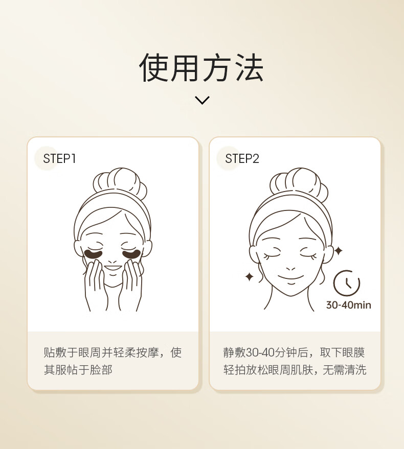 吉米紧致抗皱眼膜贴淡化细纹眼袋黑眼圈提拉紧致抗皱改善眼周 一盒（5g/对x8对）