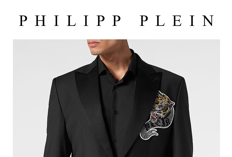 2，PHILIPP PLEIN 2024年鞦季男士TATTOO西裝上衣西服外套 黑色 50