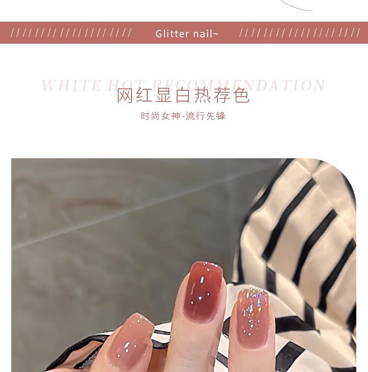 恩妮诗2023年新款流行裸色指甲油胶冰透显白三色套装全套持久美甲店专用 【自选3色】下单留言备注