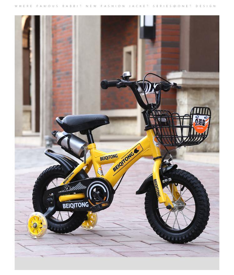2019新品儿童自行车18寸4岁耐磨四轮粉色2岁蓝色运动款玩具7-10岁6-10