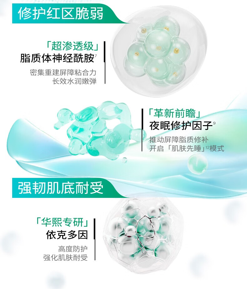 润百颜玻尿酸屏障调理安肌面膜补水保湿修护白纱布涂抹睡眠面膜护肤品女 屏障调理安肌面膜50g