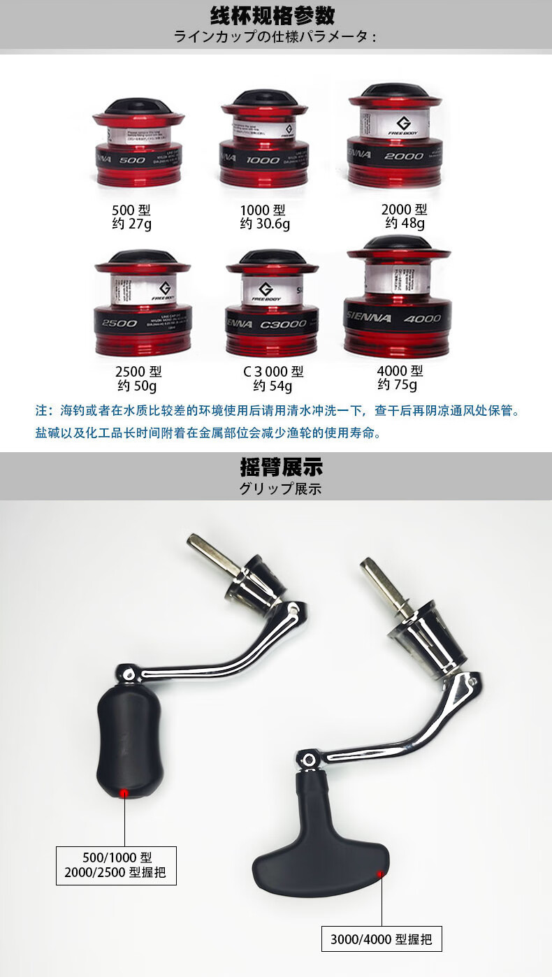 禧玛诺（SHIMANO）SIENNASIENNA2500不带2.5号左右手/FX纺车轮海钓路亚轮日版带线不带盒 SIENNA  2500  附2.5号150 其他 左右手互换型详情图片5