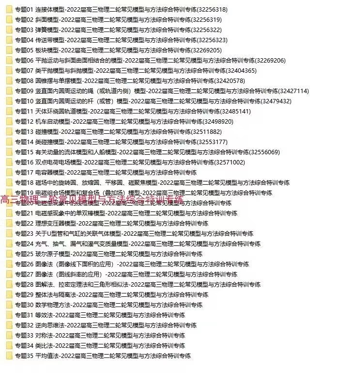 11，2023高中高考物理模型資料微專題精講練習方法二輪電子版複習資料 2023年微專題模型精講精練