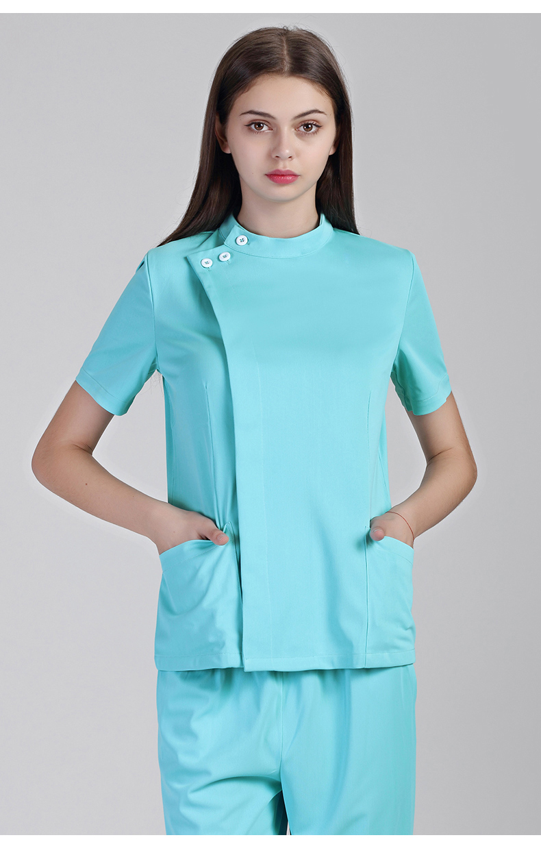 艾威牙医工作服医院医生手术室技师女定做大码孕妇护士服夏季短袖圆领