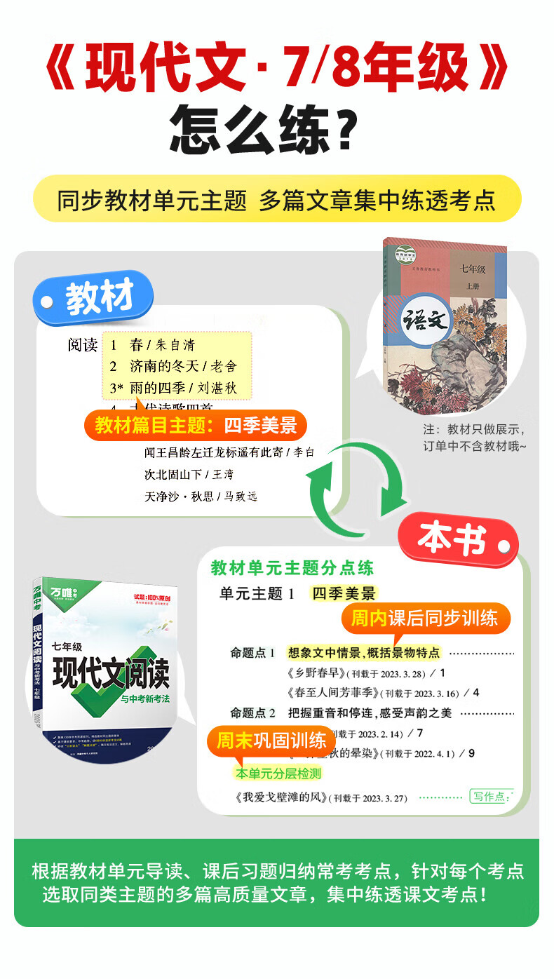 万唯七年级上下册2025初一语文现代阅读理解中考完形填空英语上下册文课外文言文阅读技能训练英语完形填空与阅读理解满分作文初中7年级上下册万维中考万唯中考官方旗舰店自营 英语完形填空阅读理解基础版 2025版详情图片4