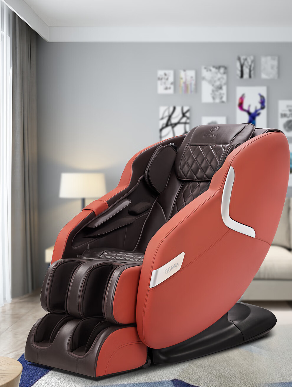 【上市集团】奥佳华OGAWA按摩椅家用全身电动按摩沙发椅多功能全自动按摩椅子精选推荐7106适享椅 优雅白