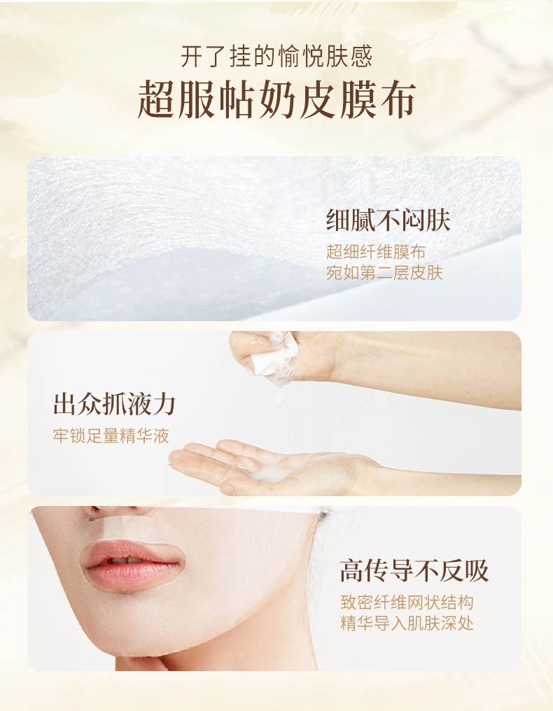 谷雨（GUYU）奶皮面膜减黄提亮熬夜修护补水保湿深层滋养女友礼物 奶皮面膜 6片/盒【新包装】