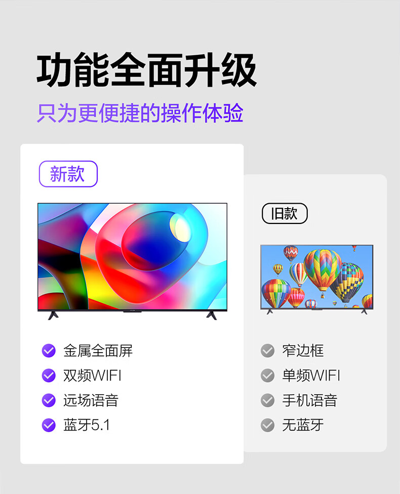 FFALCON 雷鸟电视雀4 55英寸4K超高清超薄金属全面屏彩电 AI智能语音网络液晶平板电视机 雀4系列