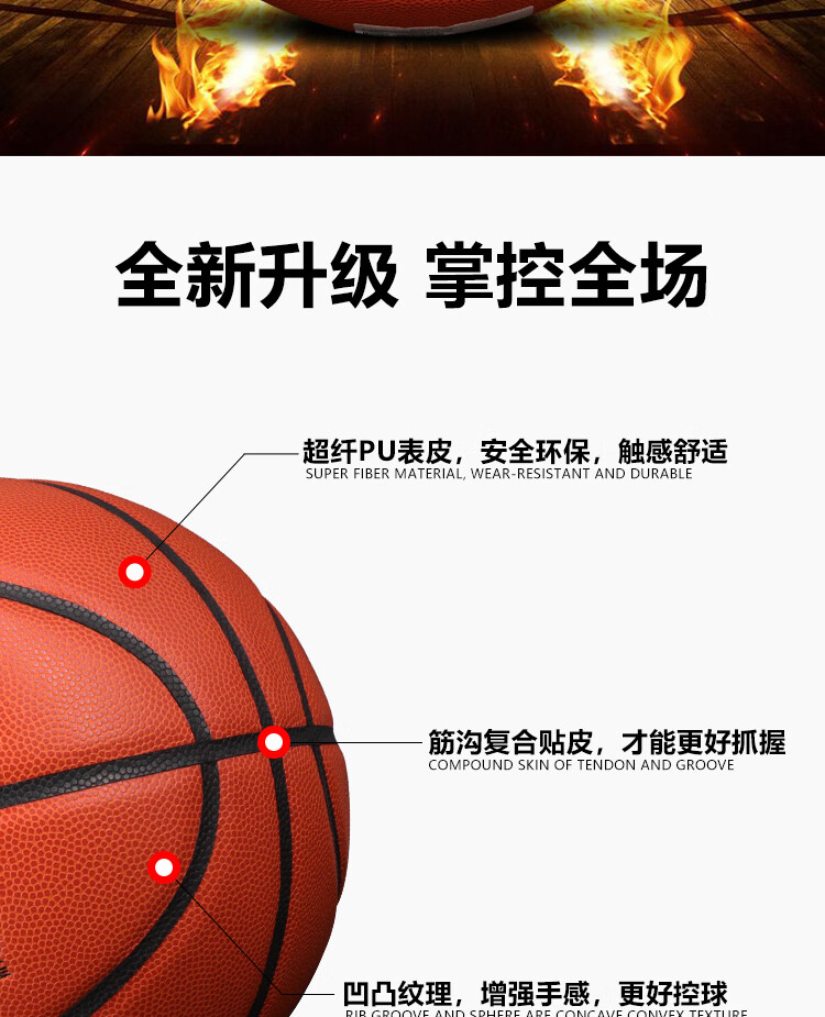 威尔胜（Wilson）篮球Evolu篮球经典-WTB0516IB07CN七号标准tion比赛用球室内7号WTB0516IB07CN 【经典黑】-WTB0516IB07CN 七号篮球(标准球)详情图片3