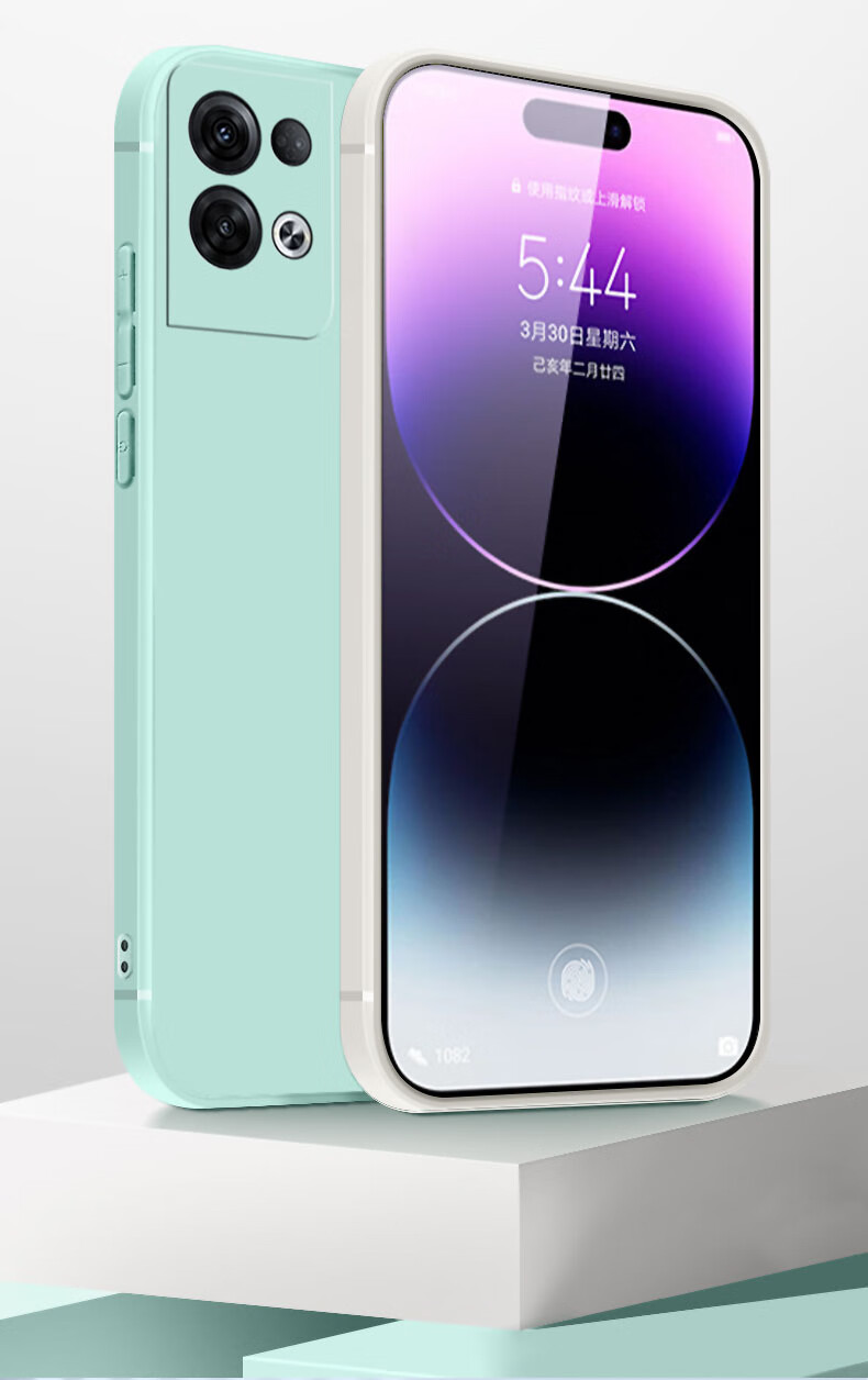 4，馨妍適用opporeno8pro+手機殼PFZM10網紅個性防摔情侶可愛女款創意全包軟膠超薄軟殼純黑簡約液態矽膠 草紫色+單殼 OPPO Reno8 Pro+