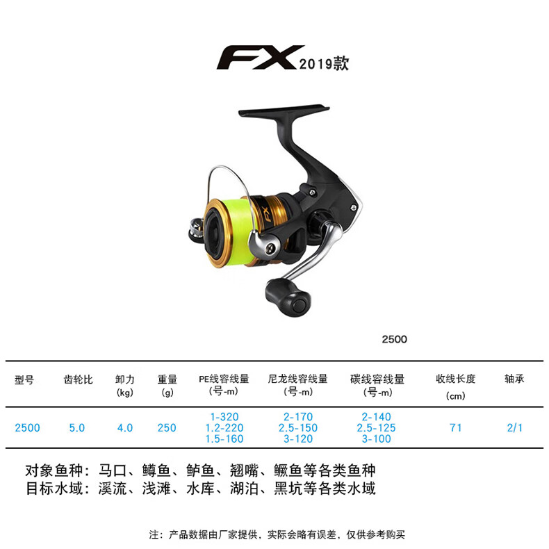 禧玛诺（SHIMANO）SIENNASIENNA2500不带2.5号左右手/FX纺车轮海钓路亚轮日版带线不带盒 SIENNA  2500  附2.5号150 其他 左右手互换型详情图片9