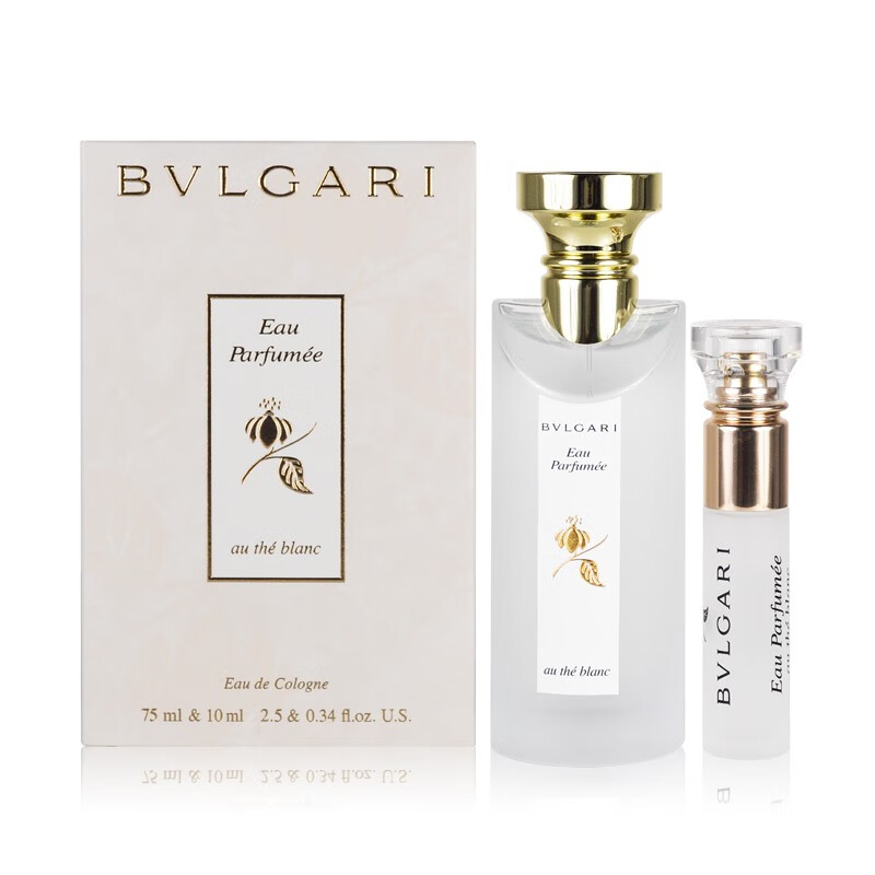 宝格丽（BVLGARI）【520礼物】白茶 铭珍 男士女士中性 古龙水香水白茶香水送朋友 白茶香水EDC75ML