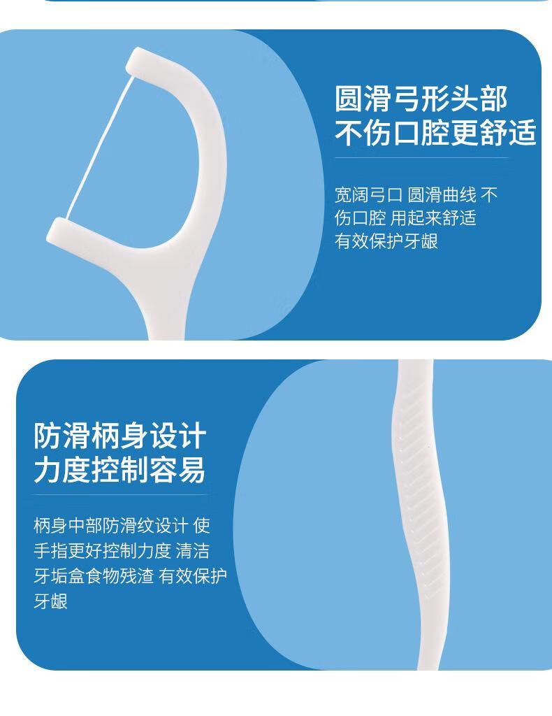 18，牙線棒高拉力袋裝剔牙線牙縫清潔器家用盒子細拉力扁線剔牙縫線  英文版-盒裝（50支/盒）