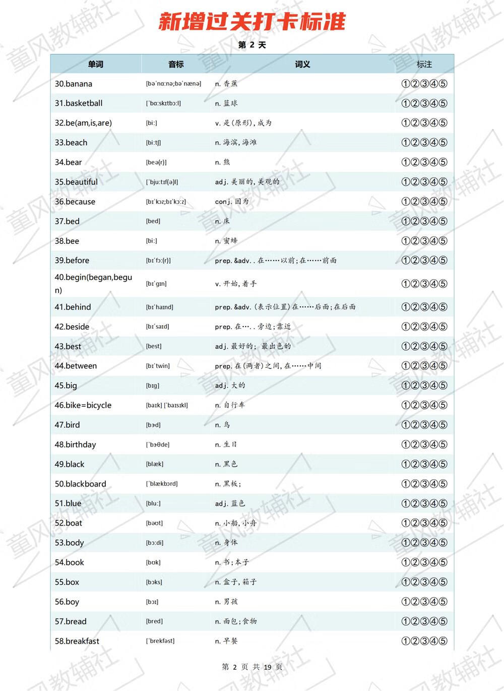 3，2024新課標小學英語必背505個單詞小陞初縂複習帶音標聽寫電子版 詞滙表(背誦版) PDF版/掃碼音頻