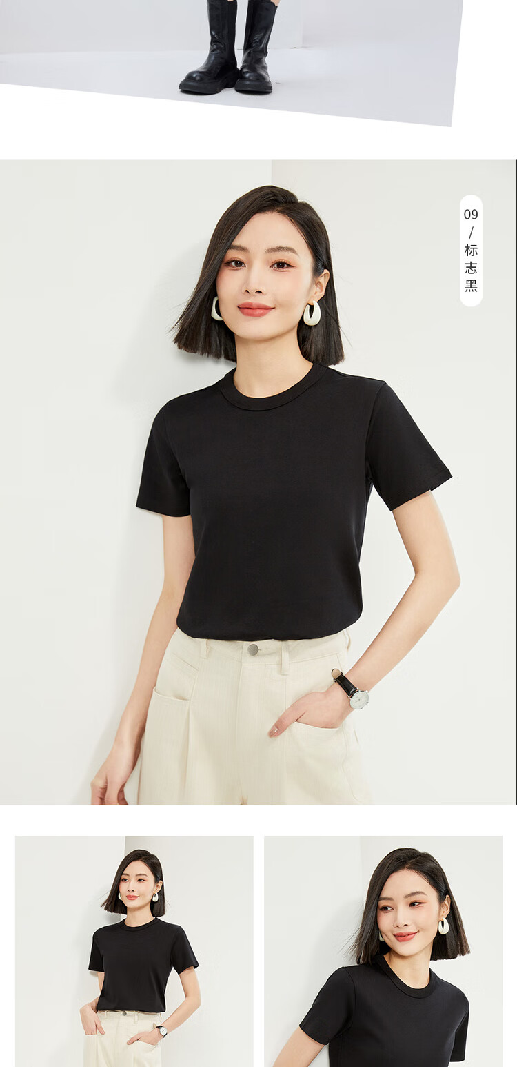 Женская футболка Giordano, однотонная, с круглым вырезом, размер XL, черная