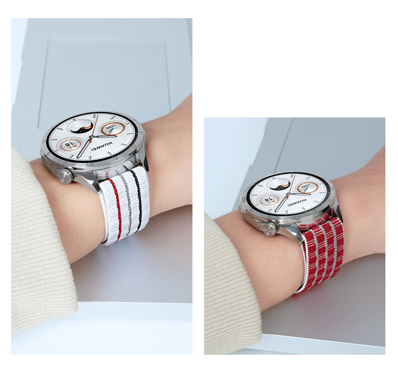 Спортивный ремешок JINGZ для Huawei Watch GT6/GT6pro, совместимый с GT5/4/3pro, нейлоновый, водонепроницаемый, спортивный, дышащий, петля для мужчин и женщин, 46/48