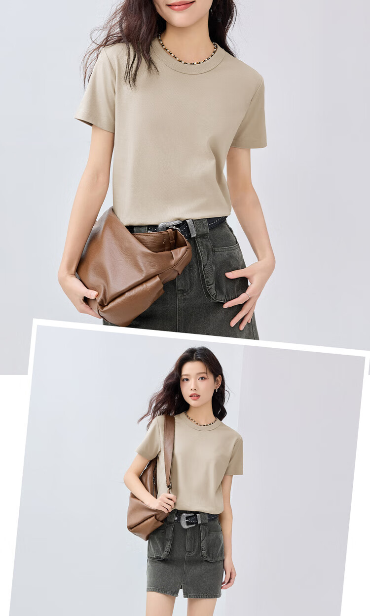 Женская футболка Giordano, короткий рукав, 100% хлопок, дышащая, однотонная, с круглым вырезом, размер L, цвет бирюзовый