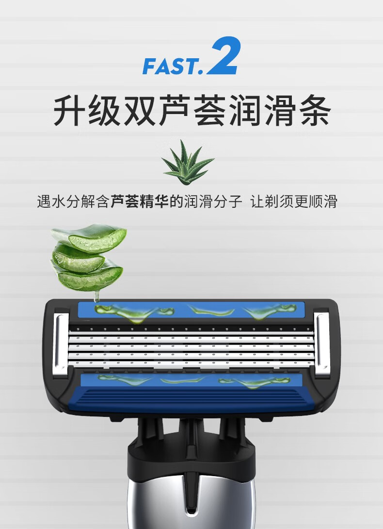 英吉利剃须刀手动刮胡刀5层刀片青少年旅行便携刮毛刀 五层1柄6刀头+240g剃须泡沫+挂钩