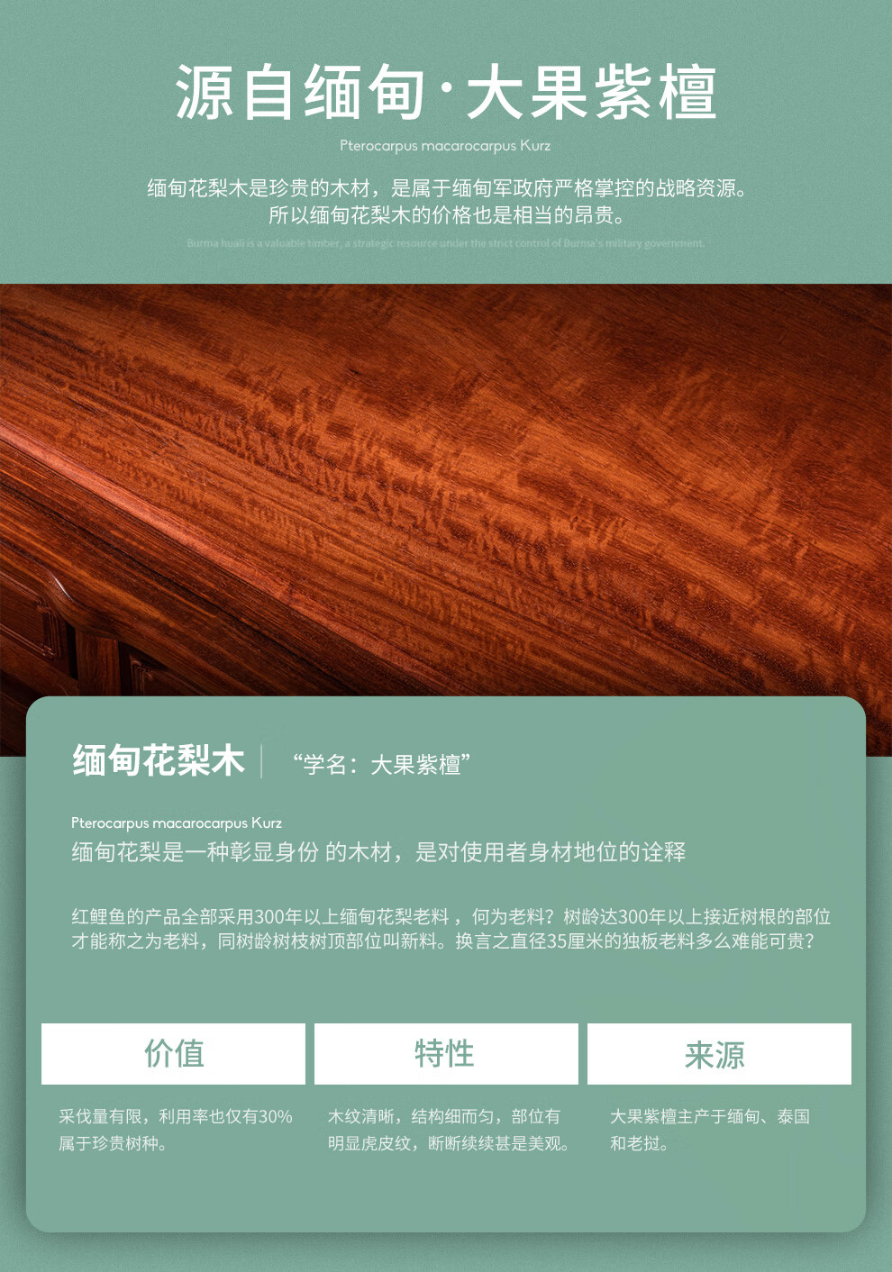 广典红木家具缅甸花梨(学名:大果紫檀)中式实木书房桌 卧室电脑桌 大班台 圆宝办公桌 1.58米圆宝办公桌2件套1桌 1椅