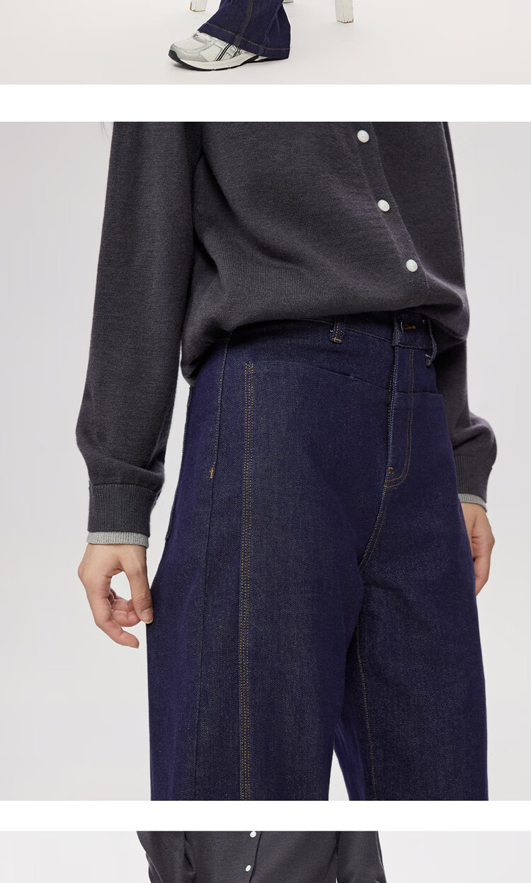 Джинсы Giordano широкие с высокой талией