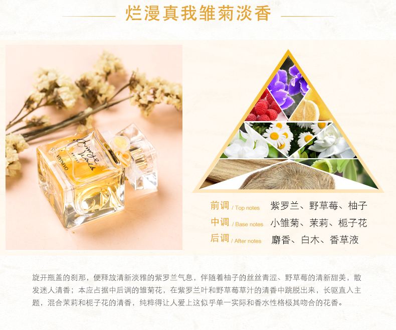 维维尼奥（VIVINEVO）女士香水 梦幻花香调 花漾女生 持久淡香 香水女 幻景灿30ml