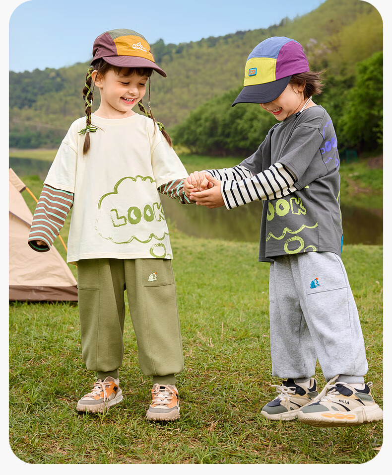 Детские штаны Dudujia [Mountain Series Joggers] Весна-Осень, для мальчика и девочки, синие, размер 110