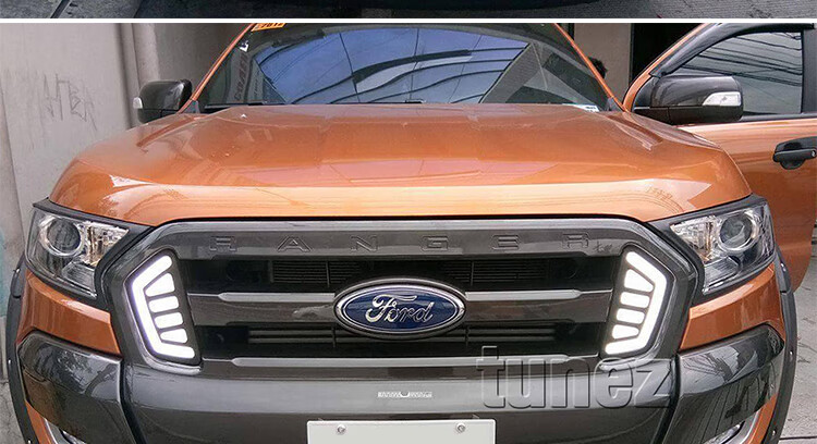 晨臻 适用于 福特ford ranger 改装中网led日行灯 日间行车灯 示宽灯