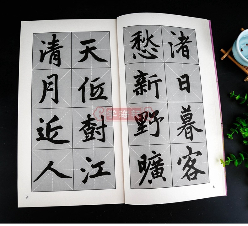 赵孟頫胆巴碑 三门记 赵体集字古诗 楷书米字格单字放大本 毛笔书法集