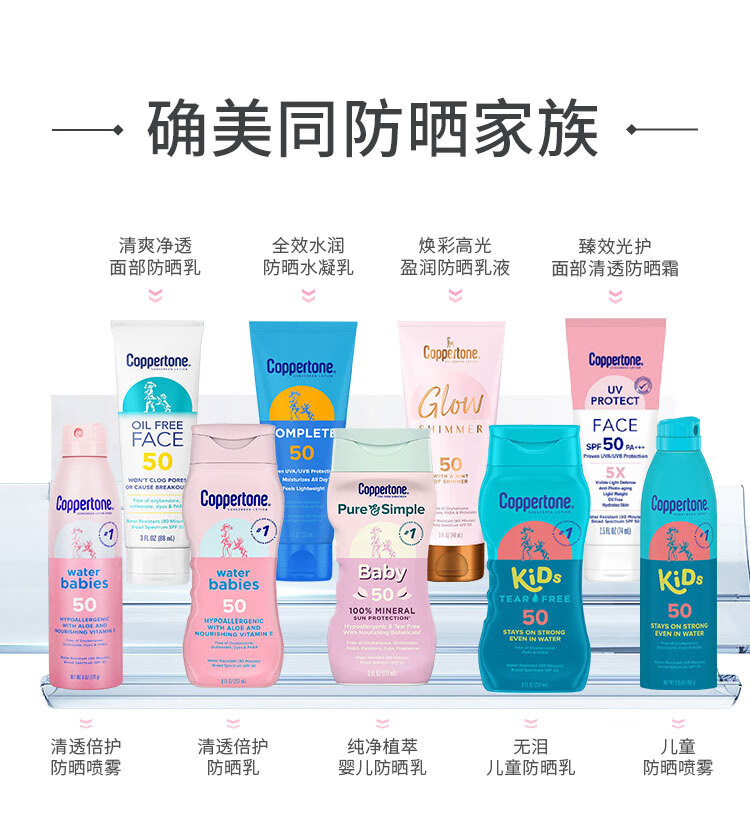 Coppertone确美同水宝宝纯净植萃婴儿防晒乳SPF50 177ML