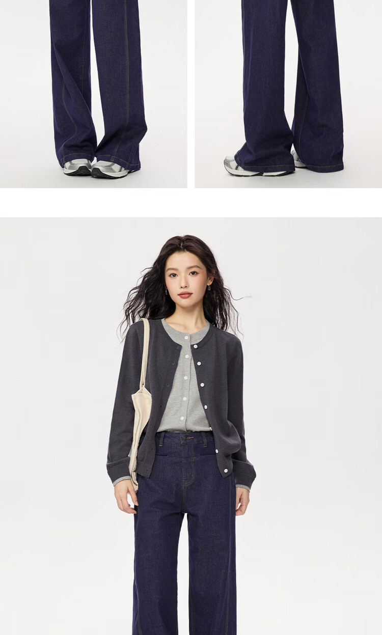 Джинсы Giordano широкие с высокой талией