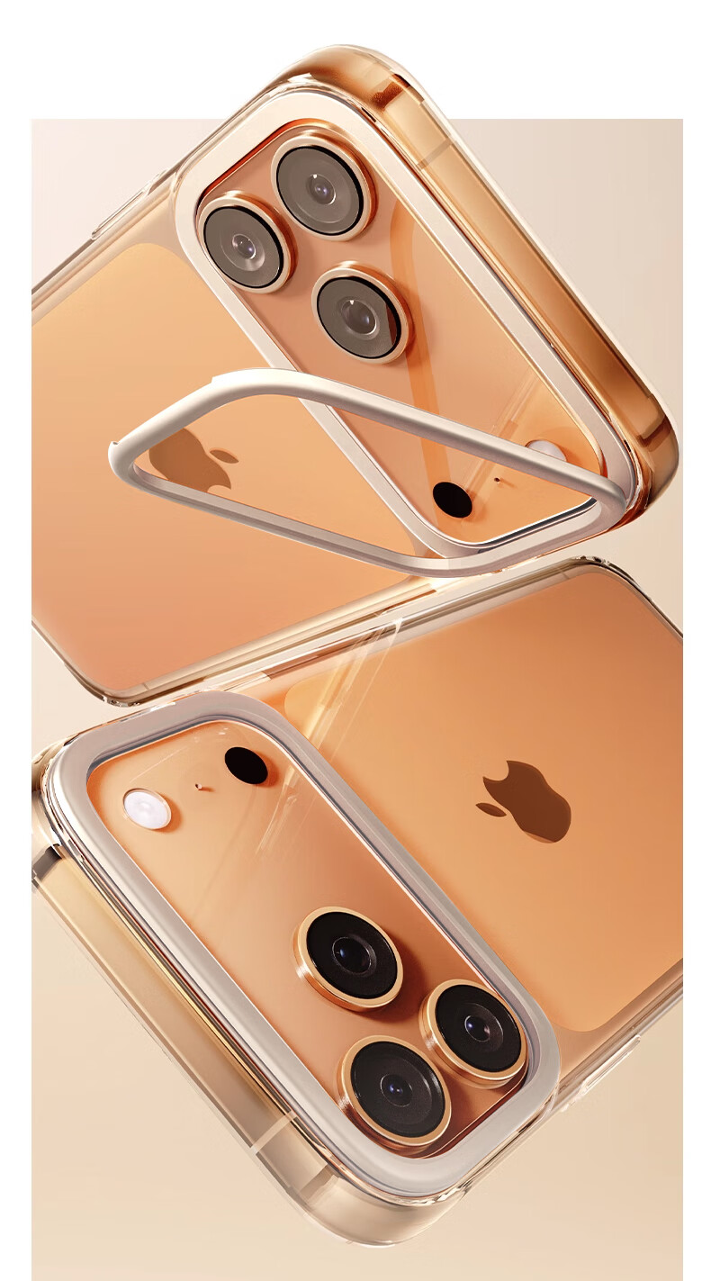 Прозрачный чехол TORRAS Tulasi Support Case для Apple iPhone 17 Pro, ультратонкий, с магнитным кольцом, противоударный, с подставкой, артикул 100202349671