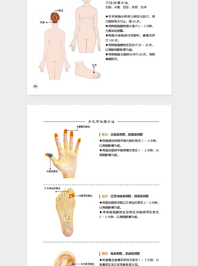 《黄帝内经》中的对症按摩养生图典人体经络穴位使用图册经络穴位书