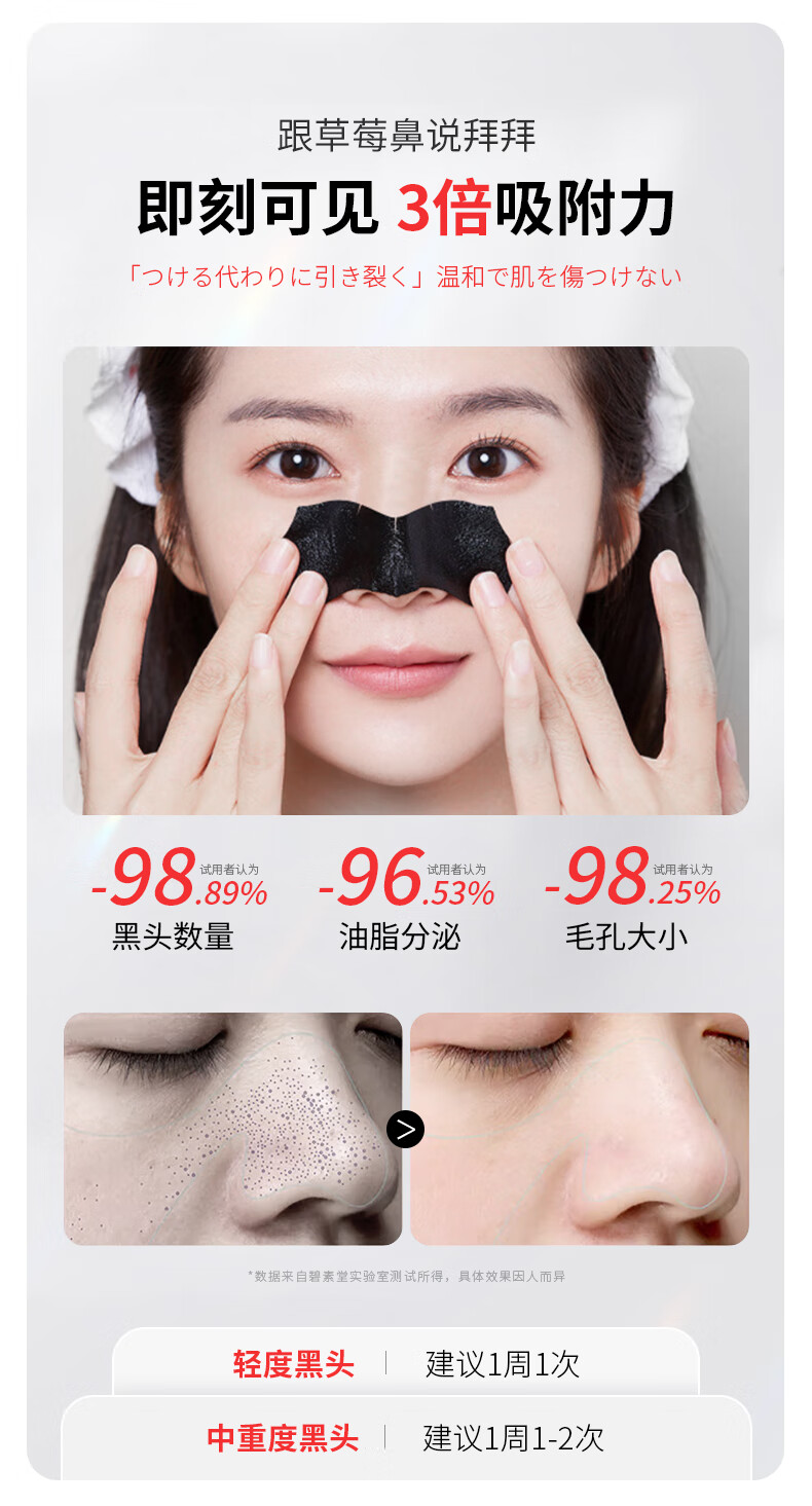 碧素堂毛孔净透去黑头鼻膜清洁毛孔 20贴
