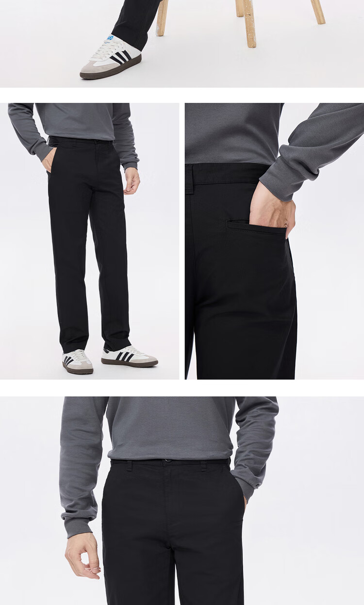 Мужские повседневные брюки Giordano, прямые, из 100% хлопка, с низкой посадкой, размер 31, цвет: 24 керамический хаки