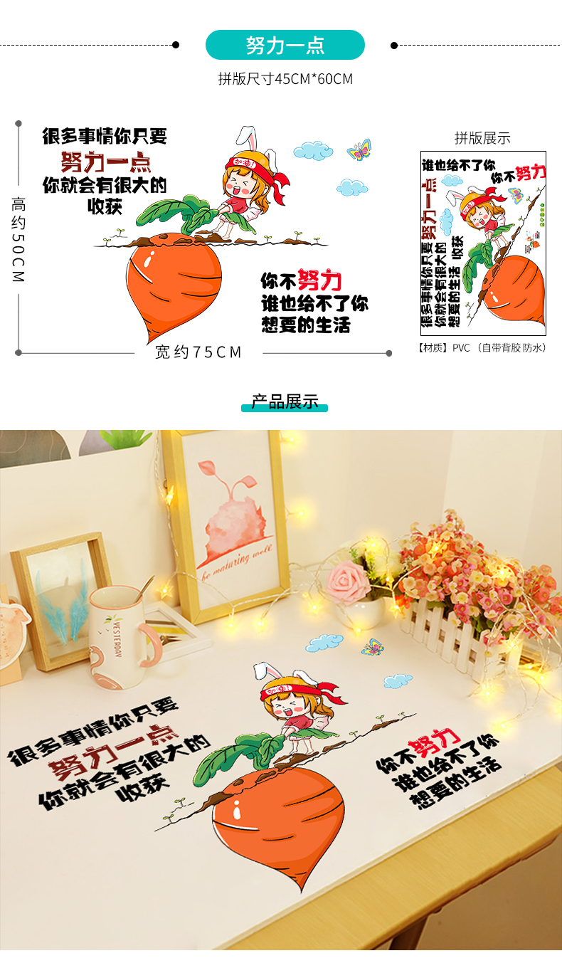 网红ins书桌装饰学生寝室电脑桌桌面贴纸防水自粘墙纸