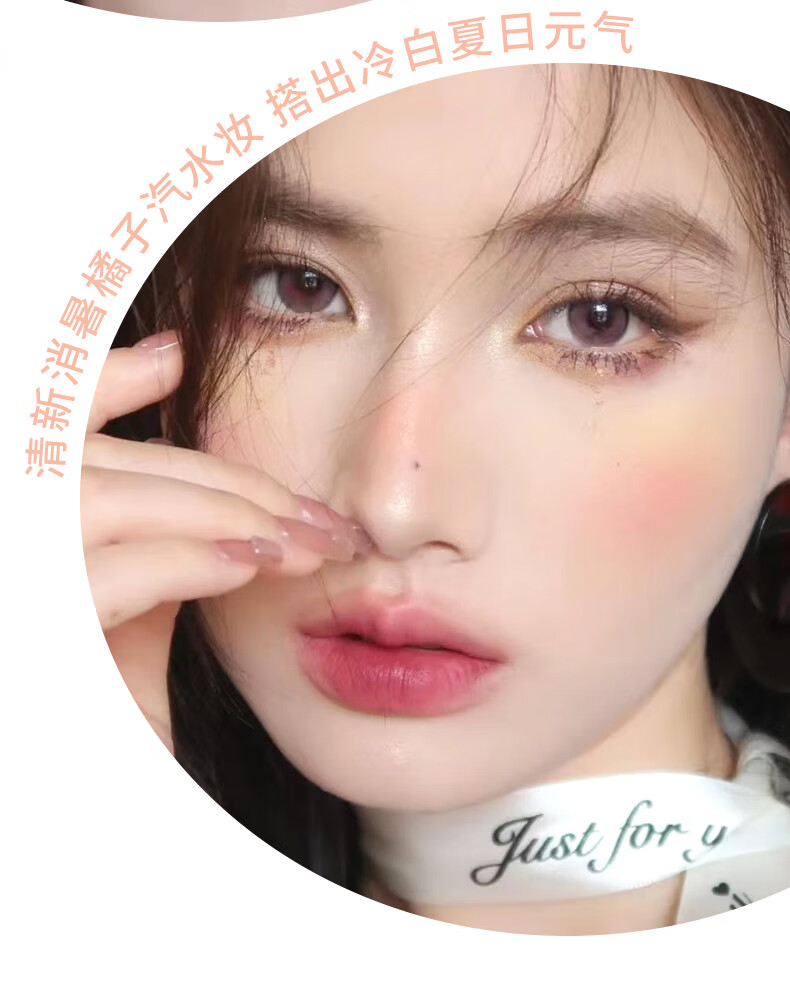 XiXi 渐变三色修容粉盘一体盘侧影鼻影阴影腮红腮蓝晒红少女自然提亮 03#莎尔漫纱