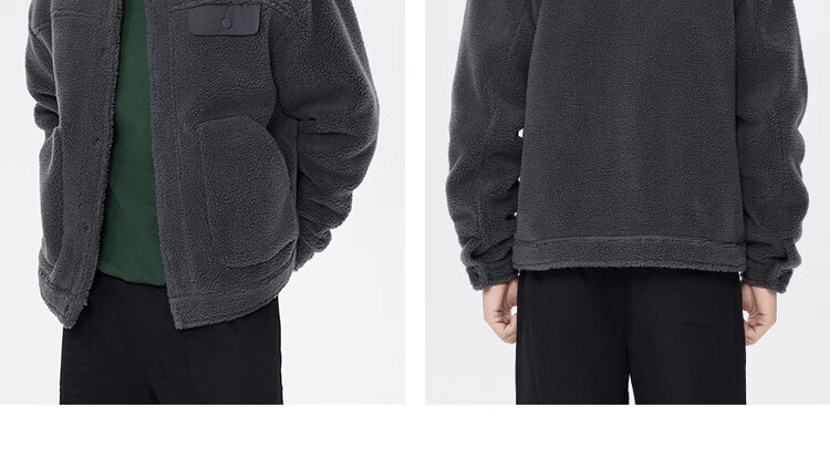 Мужская флисовая куртка Giordano, новинка осени-зимы, из искусственной шерсти ягненка, с карманами, повседневная куртка с отложным воротником 01075855